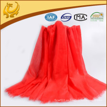 2015 Bufanda pura tejida color de moda de la cachemira del color rojo para la mujer